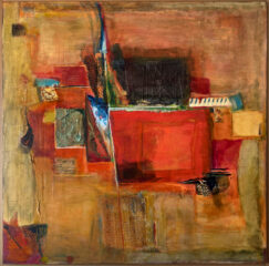 UNSCRIPTED – Mixed Media on Canvas – 37" x 37" Michael Colpitts Abstract Paintings and Artwork, Mixed Media on Canvas Wall Art Abstract Simplistic, Mixed Media on Canvas, colorful abstract paintings, bold paintings, modern paintings on canvas, liquid acrylic painting, large painting, large abstract paintings for sale, warm art, vivid warm colors, neutral abstract art, square art